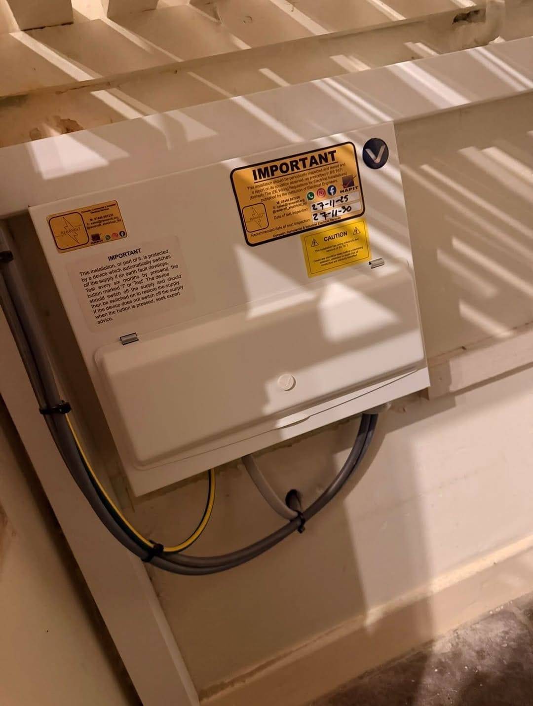 A fuse board in Pencoed being replaced by Renovolt