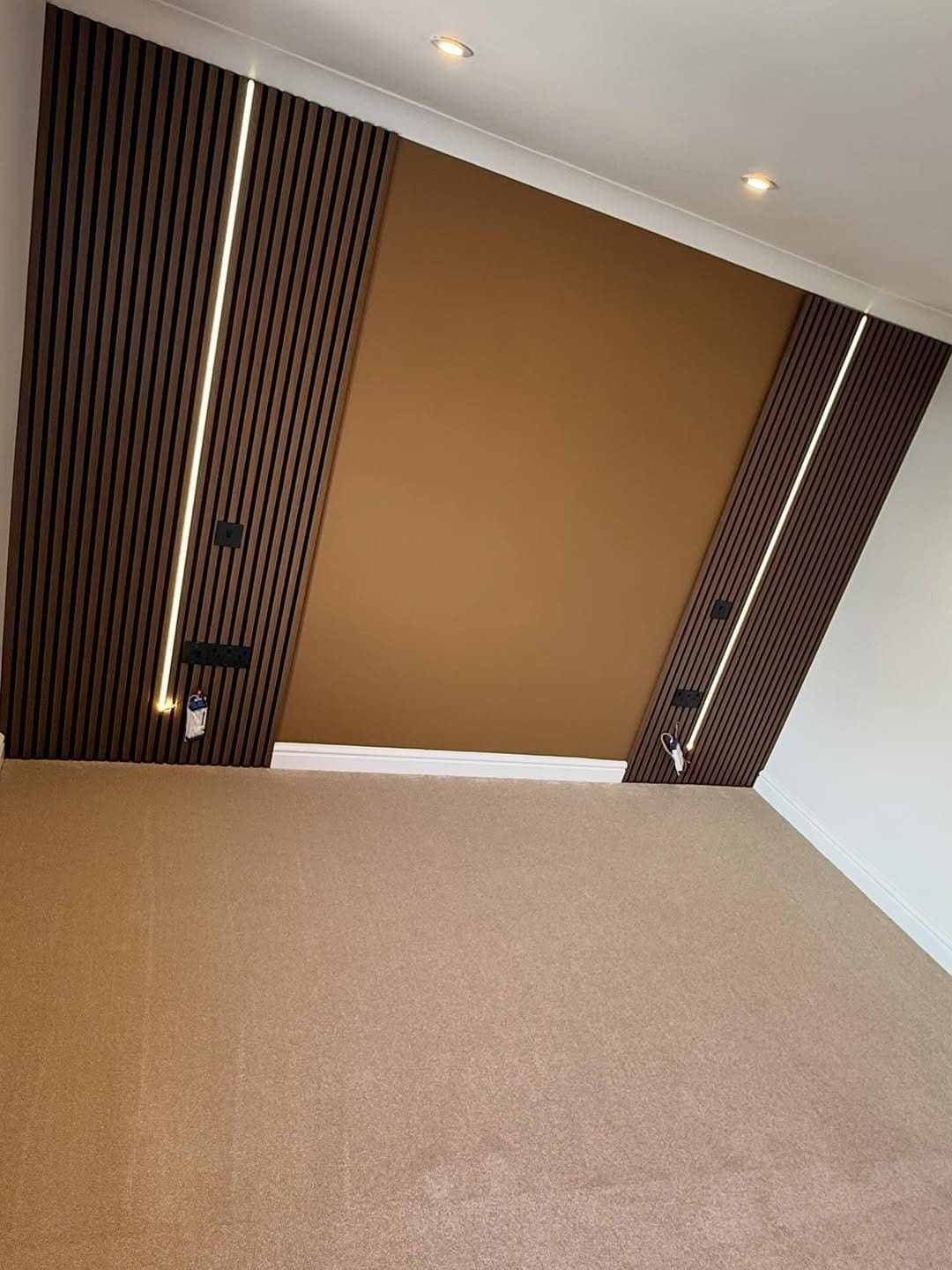 Real LED slat feature wall lighting fitted by Renovolt